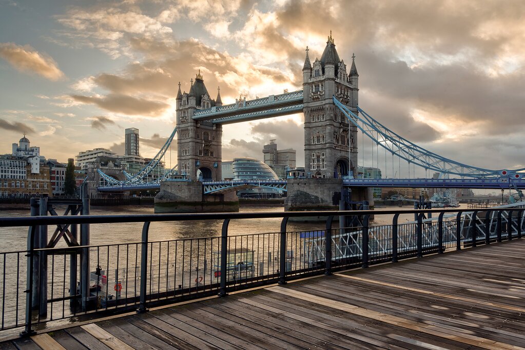 Tower Bridge spanning the River Thames in London